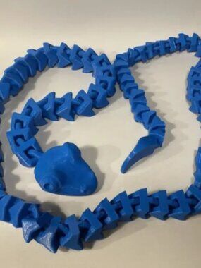flexible snake is a beautifully designed 3D printable model, perfect for FDM pri